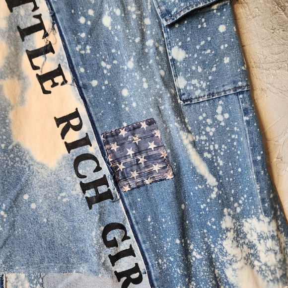 Designer Maxi Dress Skirt Upcycled Recycled Denim Concept - Picture 7 of 13